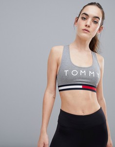 Серый кроп-топ с логотипом Tommy Hilfiger - Серый