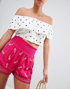 Шорты с вышивкой Missguided - Розовый