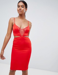 Платье миди с бретельками Missguided - Красный