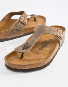 Коричневые кожаные сандалии Birkenstock Gizeh - Коричневый