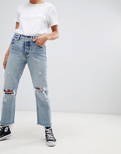 Джинсы прямого кроя с рваной отделкой Levis - Синий Levis®