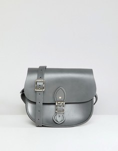 Маленькая сумка с пряжкой The Leather Satchel Company - Серый