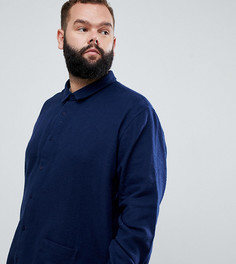 Темно-синяя рубашка с карманами Jacamo Plus - Темно-синий