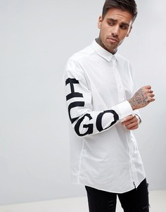 Белая рубашка с логотипом HUGO - Белый