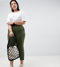 Брюки-сигаретки с завышенной талией ASOS DESIGN Curve - Зеленый