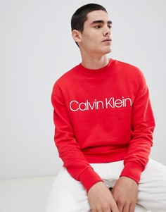 Красный свитшот с логотипом Calvin Klein - Красный