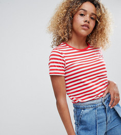 Футболка в полоску с круглым вырезом ASOS DESIGN Petite - Мульти