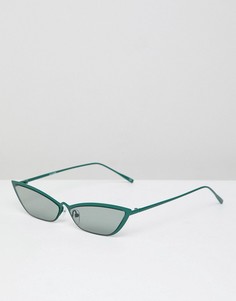 Солнцезащитные очки кошачий глаз ASOS DESIGN - Зеленый