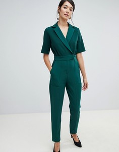 Изумрудно-зеленый комбинезон-смокинг Closet London - Зеленый