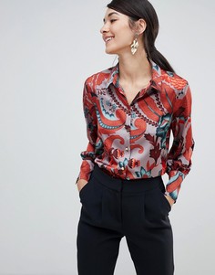 Разноцветная блузка с принтом Closet London - Мульти