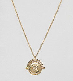 Позолоченное премиум-ожерелье с подвеской и кристаллом Swarovski от ASOS DESIGN - Золотой