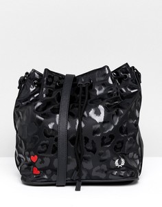 Сумка-мешок с леопардовым принтом Fred Perry X Amy Winehouse Foundation - Черный