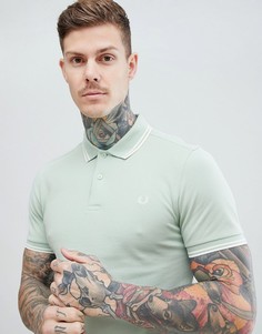 Fred Perry Riviera twin tipped polo shirt in light green - Зеленый