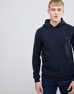 Farah Ayrslim fit loop back hoodie in navy - Темно-синий