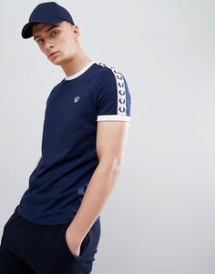 Темно-синяя футболка с отделкой лентой Fred Perry Sports Authentic - Темно-синий