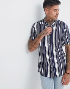 Рубашка классического кроя в полоску ASOS DESIGN - Синий