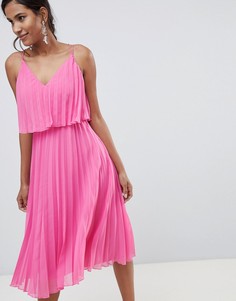 Платье миди с кроп-топ ASOS DESIGN - Розовый