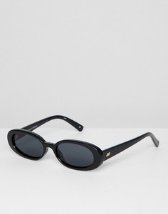Черные овальные солнцезащитные очки Le Specs Outta Love - Черный