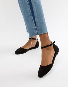 Балетки с квадратным носком ASOS DESIGN Linton - Черный