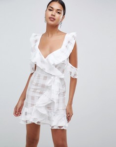 Платье с оборками Missguided - Белый