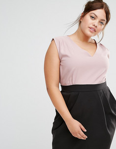Платье-футляр в стиле колор блок Closet Plus - Мульти