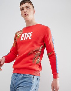 Hype sweatshirt with tropical print - Красный