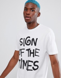 Свободная футболка с принтом ASOS DESIGN - Белый