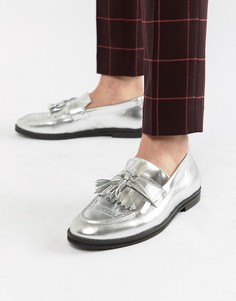 Серебристые лоферы металлик House Of Hounds Archer - Серебряный