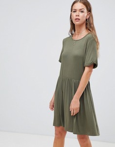 Зеленое свободное платье Boohoo - Серый