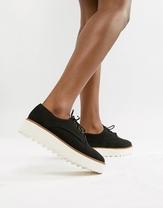 Туфли на толстой подошве со шнуровкой New Look - Черный