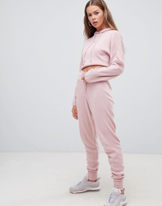 Boohoo tapered leg jogger co-ord in pink - Розовый