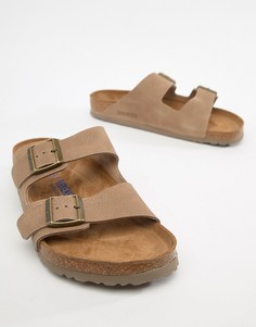 Birkenstock Arizona SFB sandals in taupe leather - Бежевый