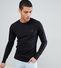 Farah t-shirt with logo slim fit exclusive long sleeves - Черный
