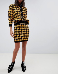 Мини-юбка с узором гусиная лапка ASOS DESIGN - Мульти