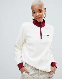 Флисовый свитшот на молнии Fila - Бежевый