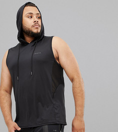 Tribeka Plus Sleeveless Gym Hoodie - Черный