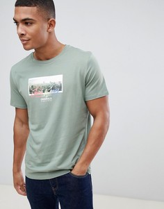 Футболка с принтом Jack and Jones - Зеленый