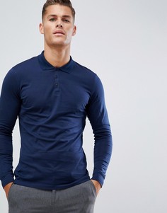 Поло с длинными рукавами Jack & Jones Premium - Темно-синий