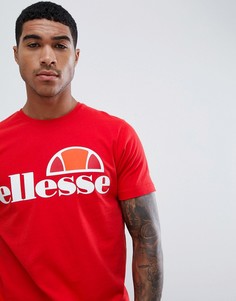 Красная футболка с крупным логотипом ellesse - Красный