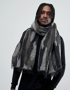 Черный шарф с камуфляжным принтом Antony Morato - Черный