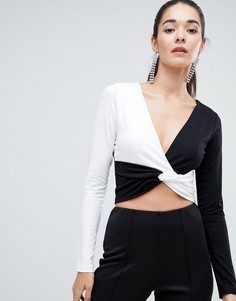 Топ с длинными рукавами в стиле колор блок ASOS DESIGN - Мульти