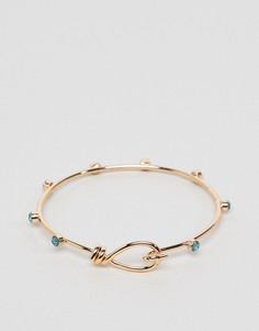 Золотистый браслет с камнем ASOS DESIGN - Золотой