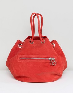 Красная замшевая сумка-тоут Gestuz - Красный