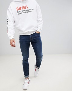 Зауженные джинсы цвета темного индиго Brooklyn Supply Co - Синий