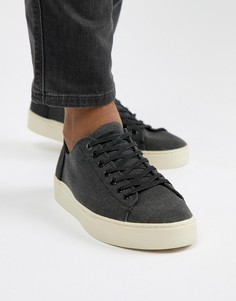 Черные выбеленные парусиновые кроссовки Toms Lenox - Черный