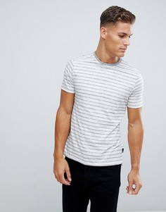 Светло-бежевая футболка в полоску Burton Menswear - Серый