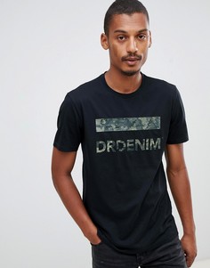 Dr Denim Patrick t-shirt in black with logo - Черный