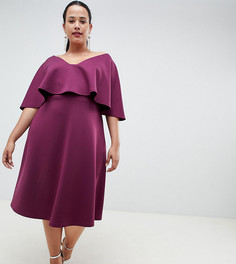 Платье миди для выпускного ASOS DESIGN Curve - Красный