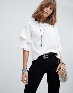 Футболка с ярусными рукавами Vero Moda - Белый