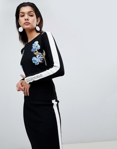 Sportmax Code Fine Knit Embroidered Jumper - Черный